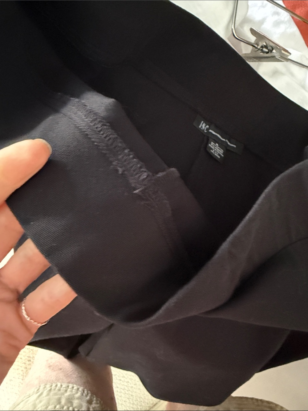 INC Classic Black Stretch Twill Capri Pants EUC - Picture 4 of 7